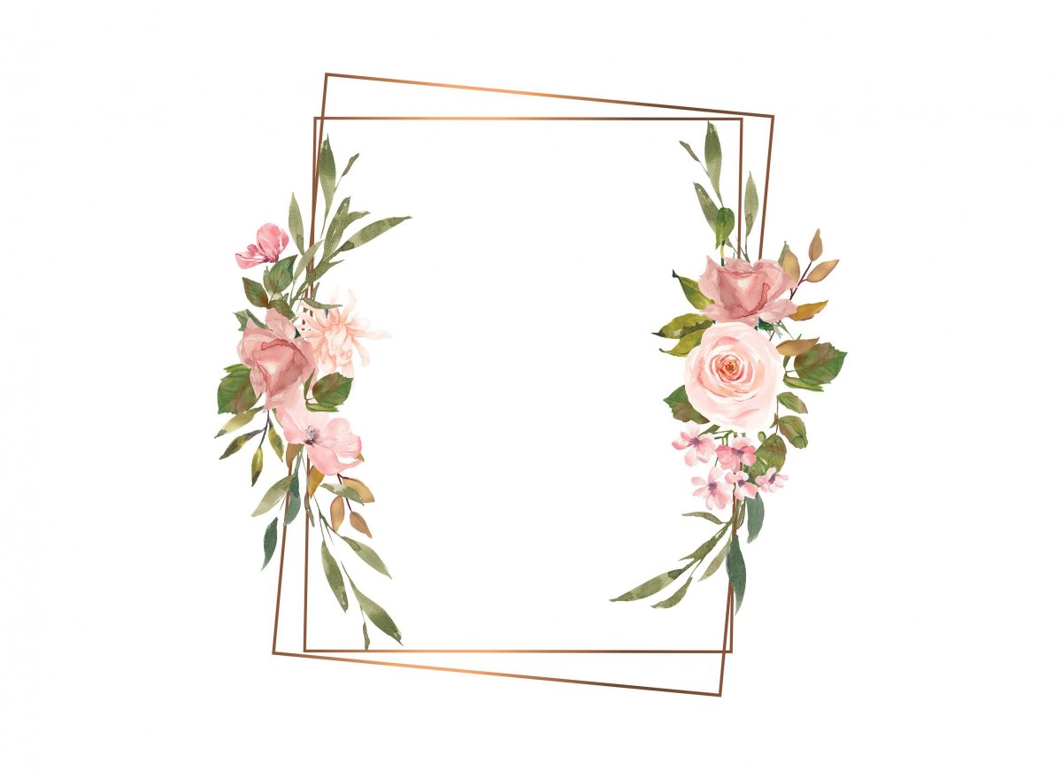 Стильная рамка из цветов