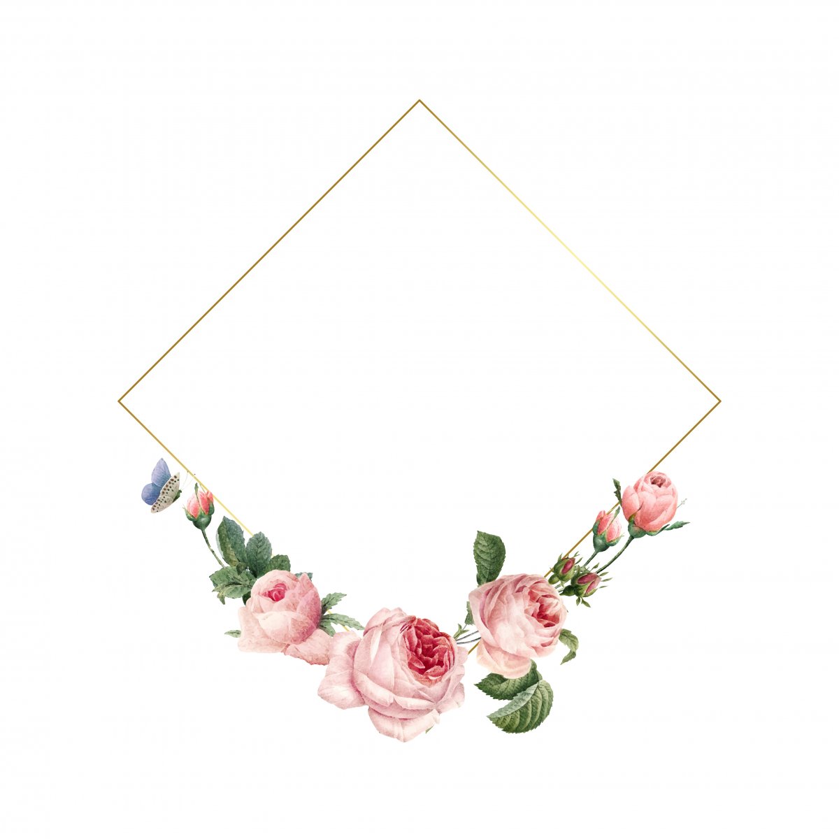 Цветочная рамка геометрия