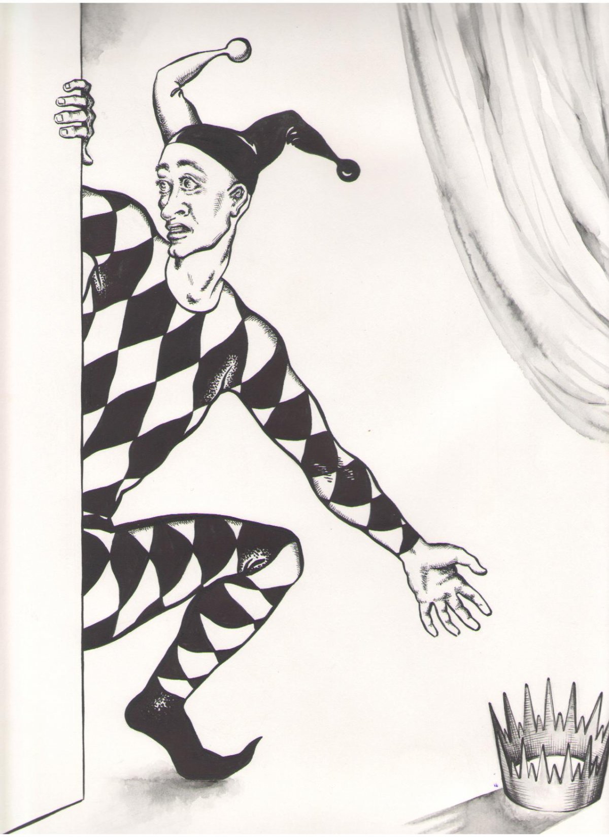 Череп в шутовском колпаке