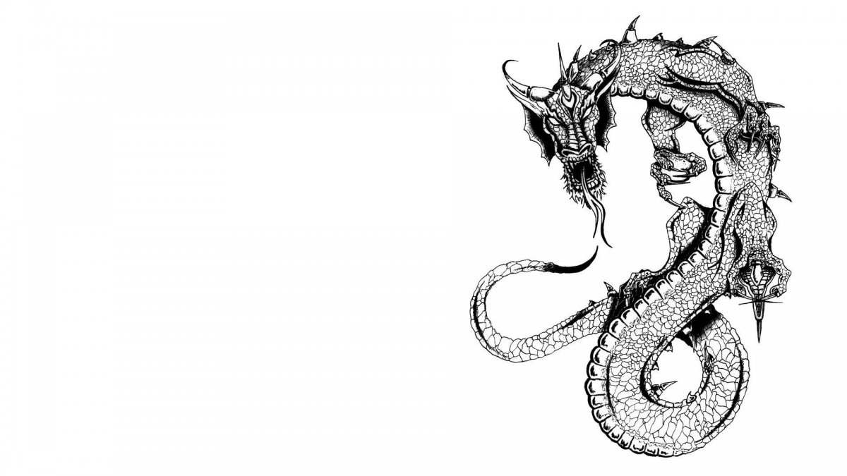 Китайский дракон эскиз