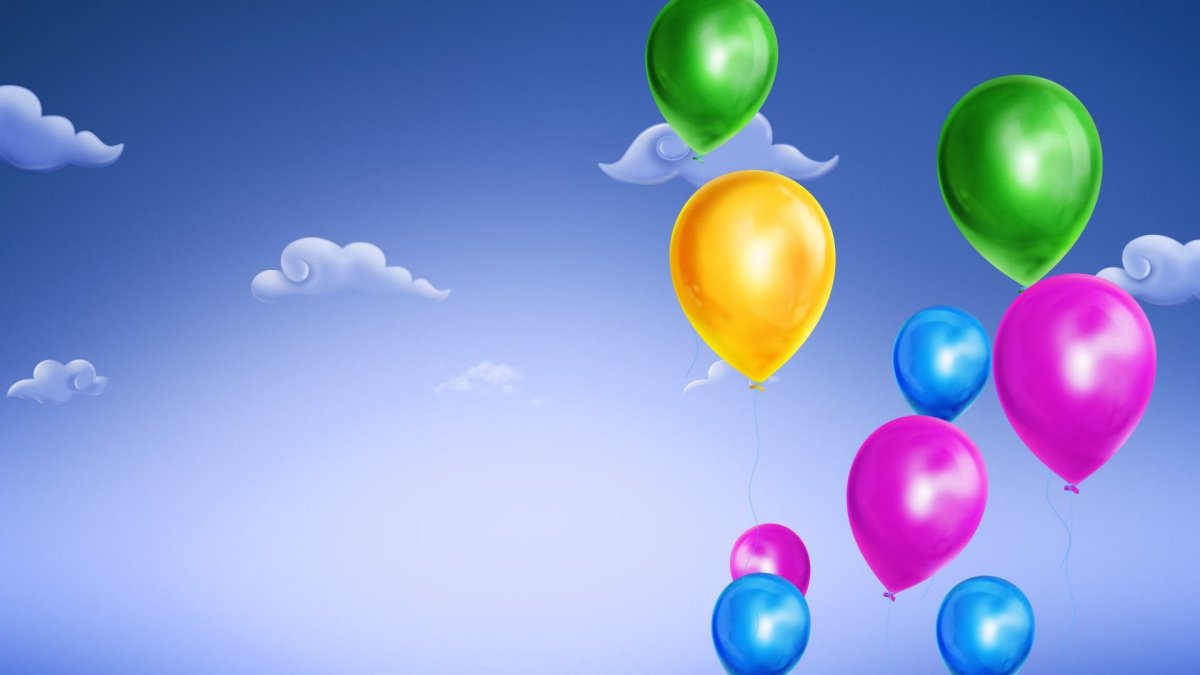 Фон с воздушными шарами в нежных тонах