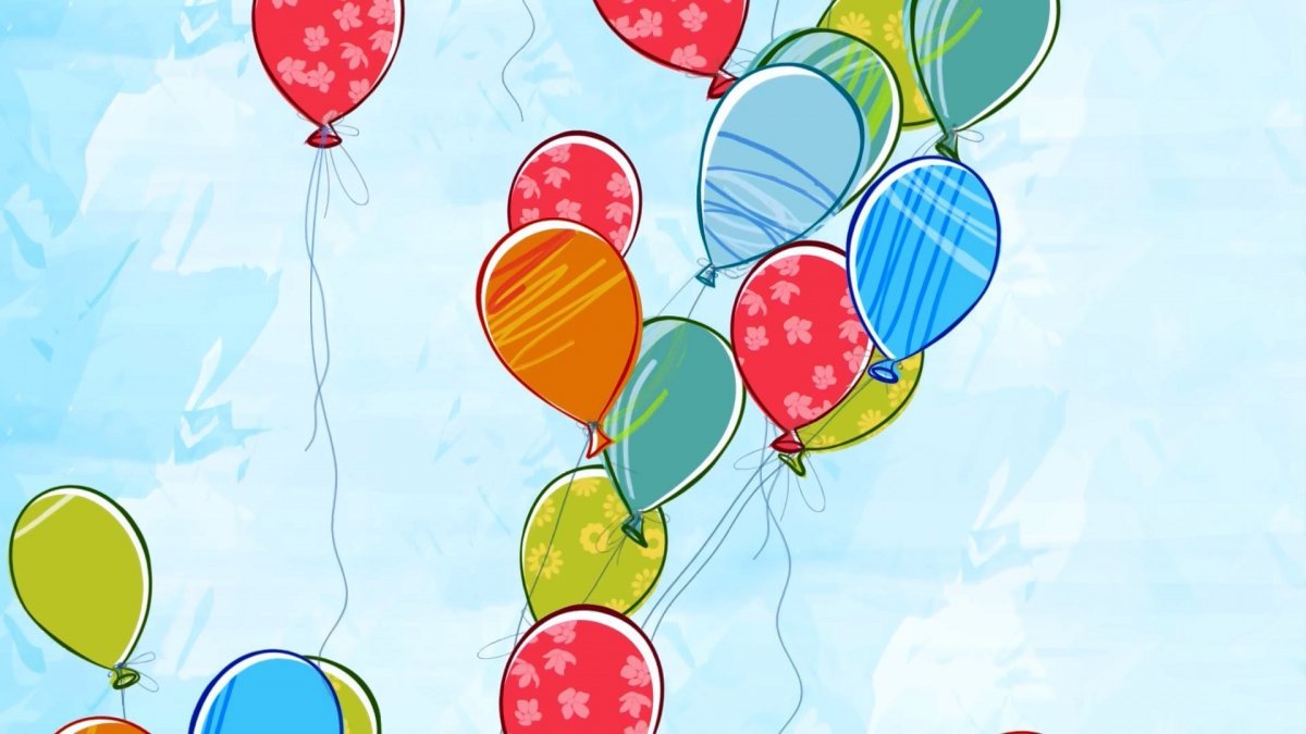 Голубой праздничный фон