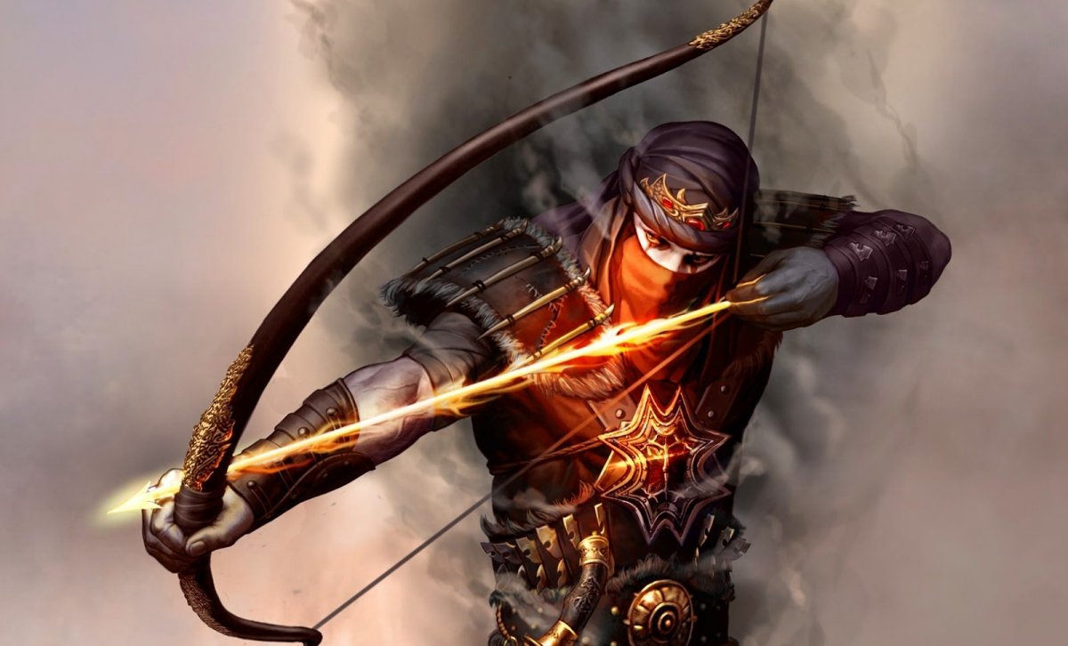 Девушка на медведе с копьем арт фэнтези