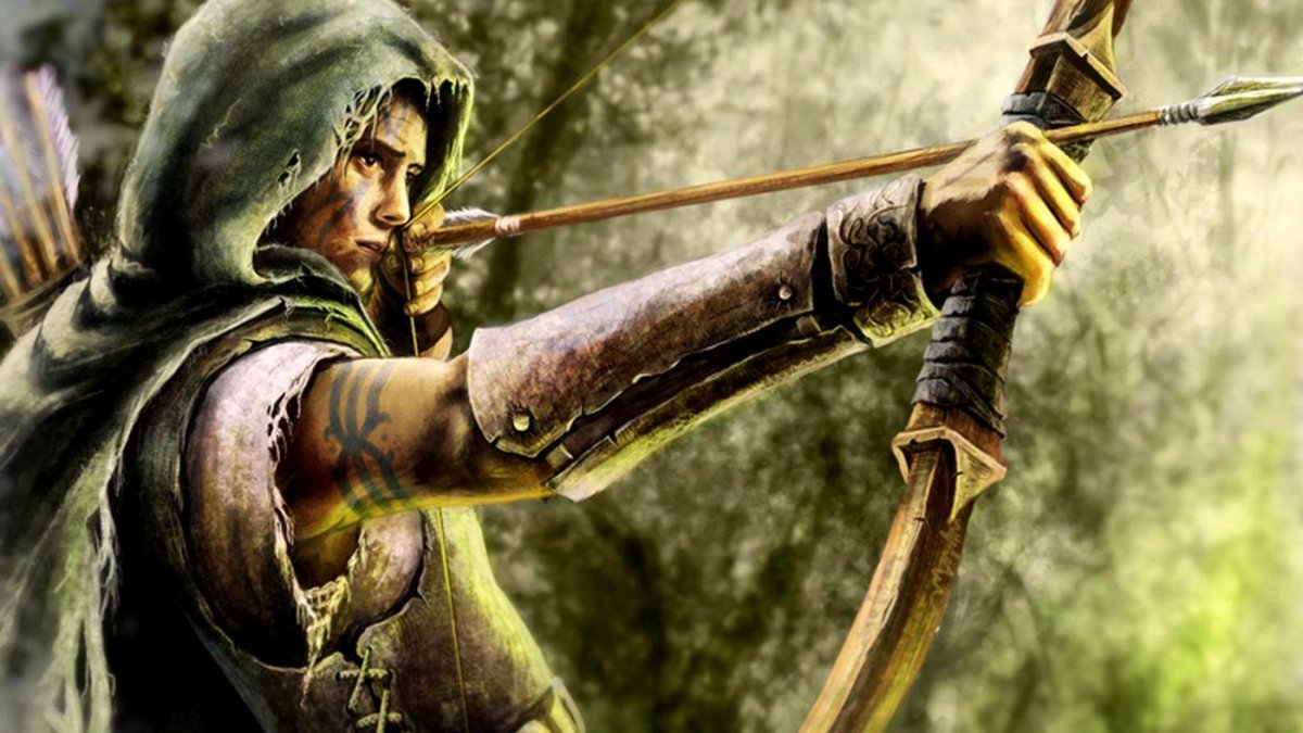 Лучник в капюшоне арт