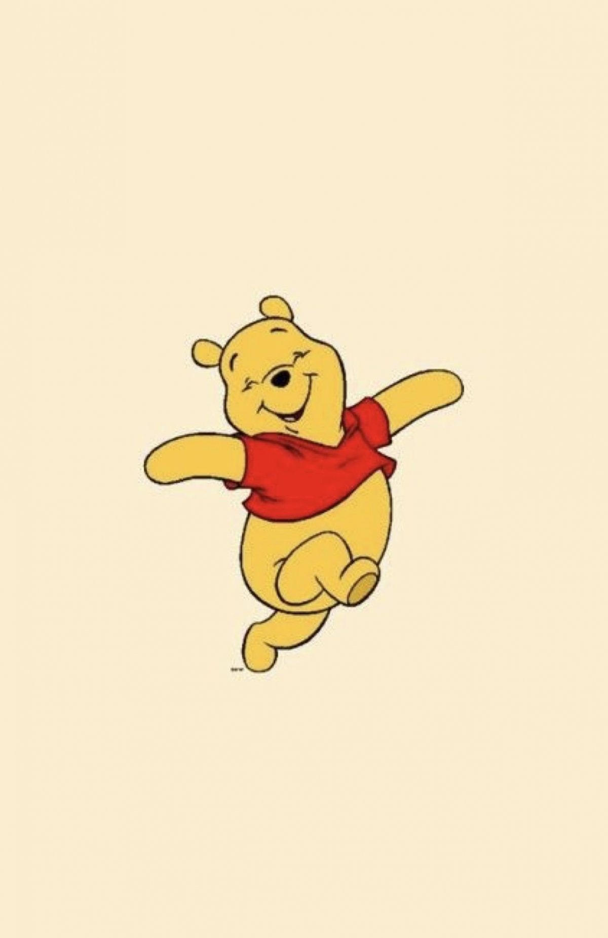 Винни пух на желтом фоне