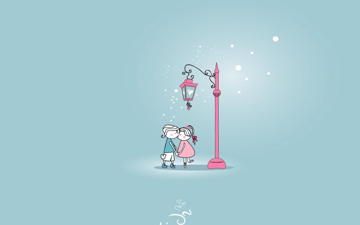 Милые парные обои