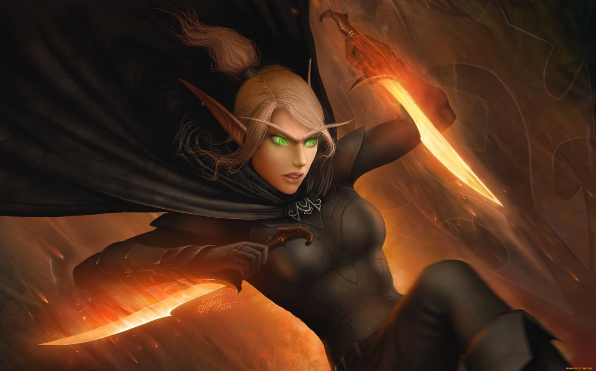World of Warcraft эльфийка крови