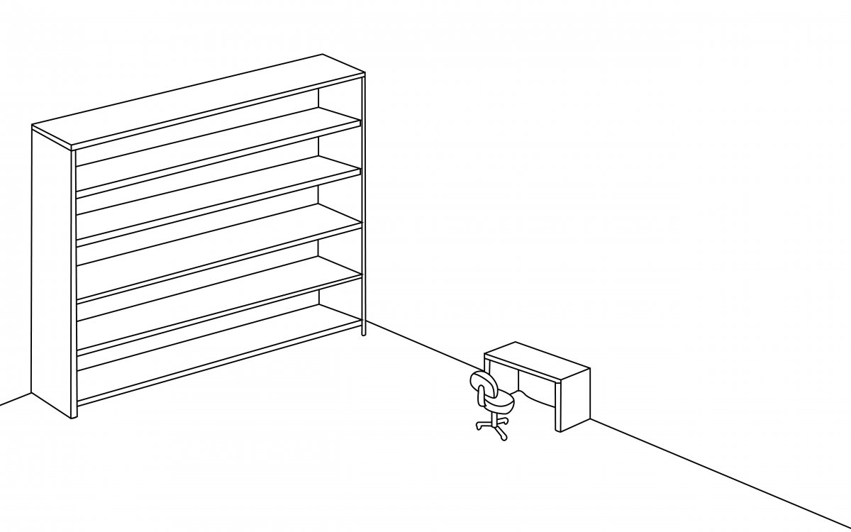 Обои с полками для рабочего стола
