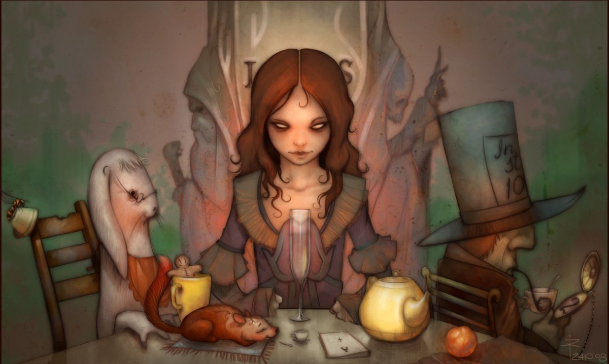 Алиса в стране чудес Шляпник и Чешир