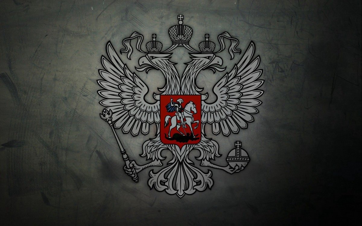 Герб россии на черном фоне обои