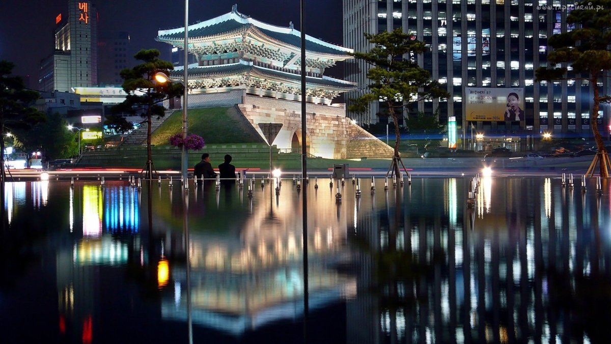 Южная Корея Сеул с высоты птичьего полета