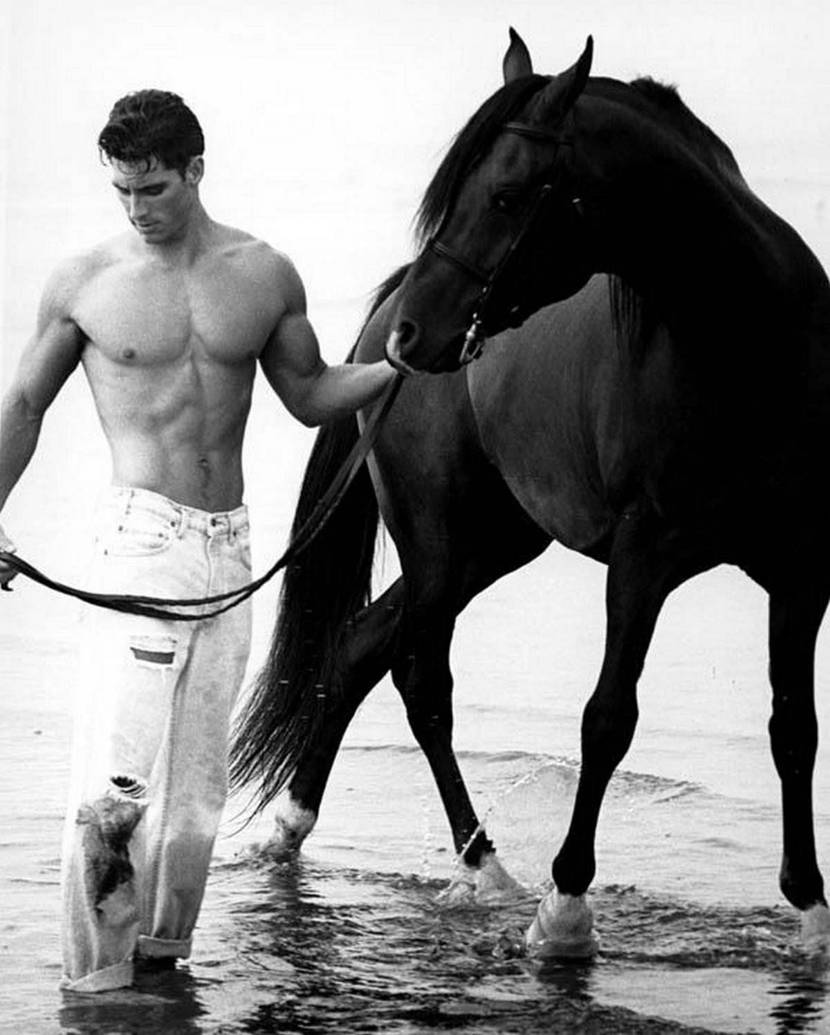 Парень на коне. Мужчина на лошади. Красивый мужчина на коне.