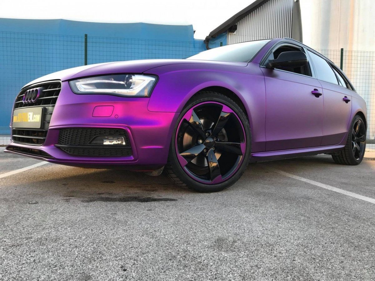 Audi a6 фиолетовый хром
