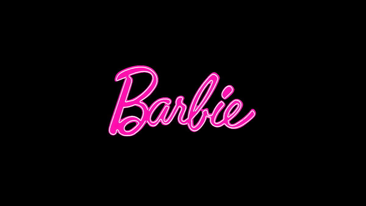 Барби надпись на черном фоне
