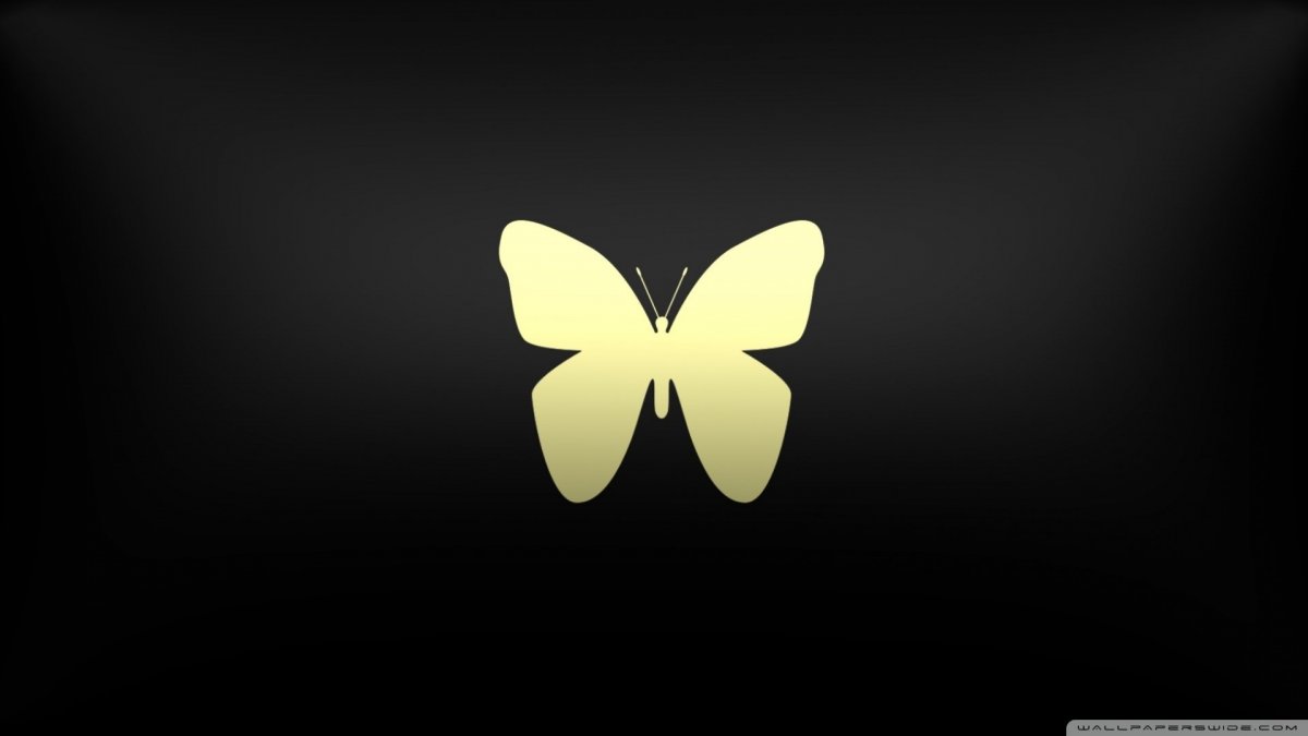 Черный фон с бабочками