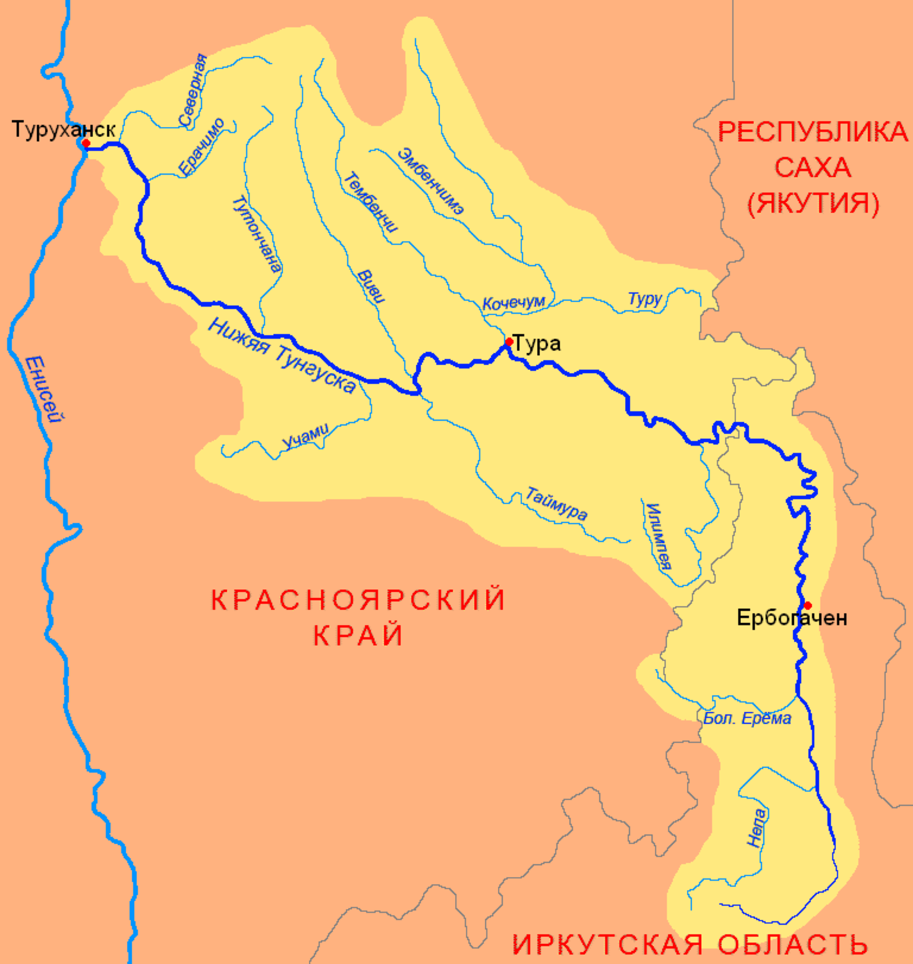 Река нижняя Тунгуска на карте России. Бассейн реки нижняя Тунгуска на карте. Бассейн реки нижняя Тунгуска. Нижняя Тунгуска река на карте.