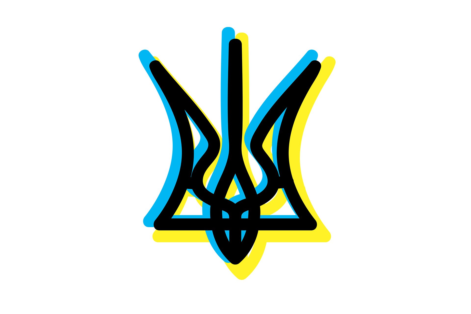 Герб Украины круглый