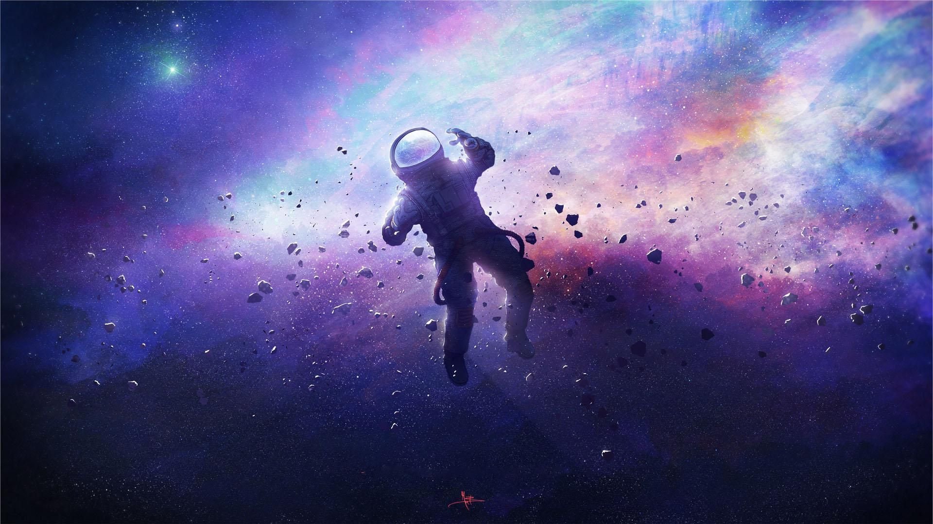 Космонавт в воде живые обои