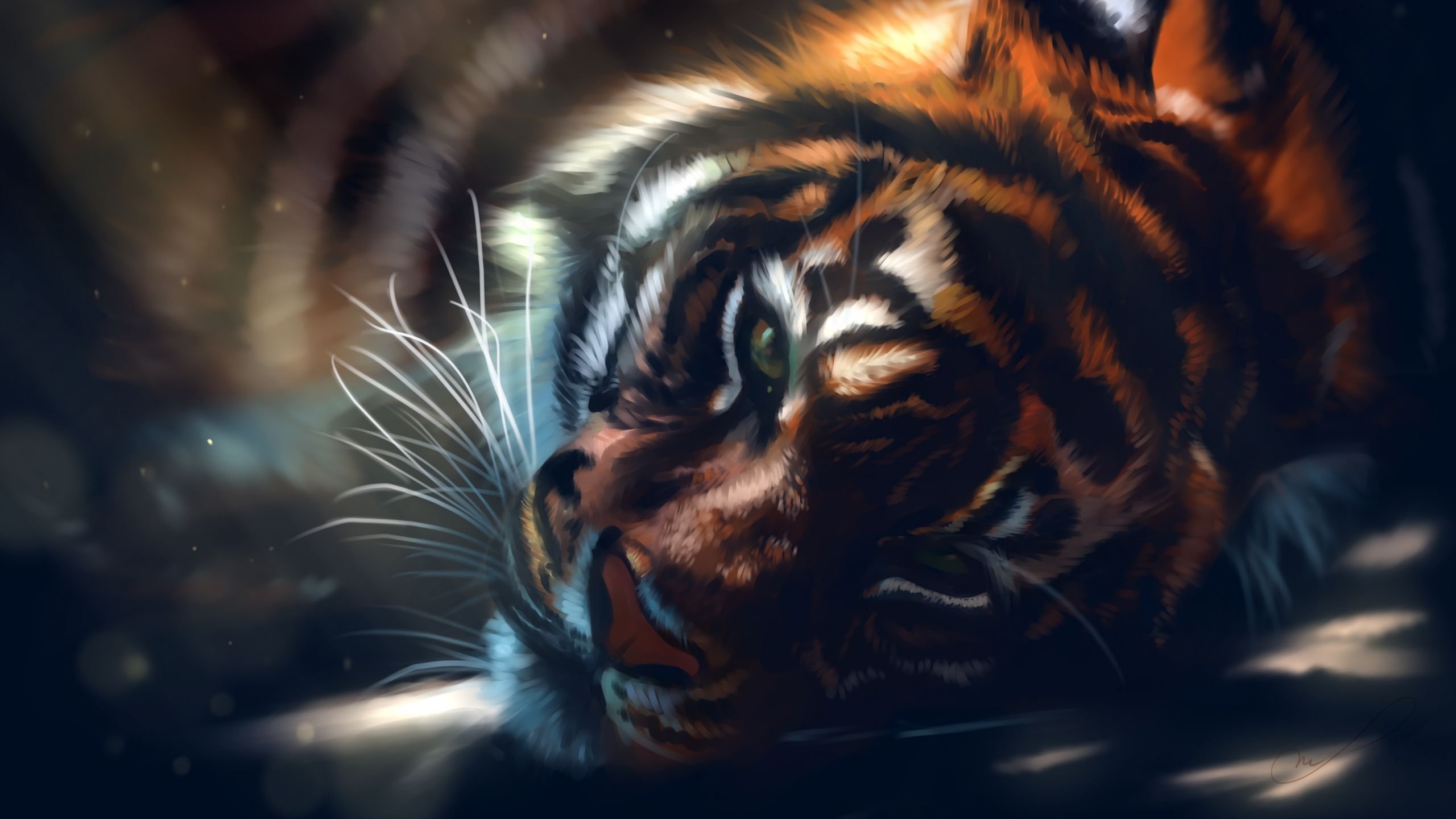 Тигр красивый арт