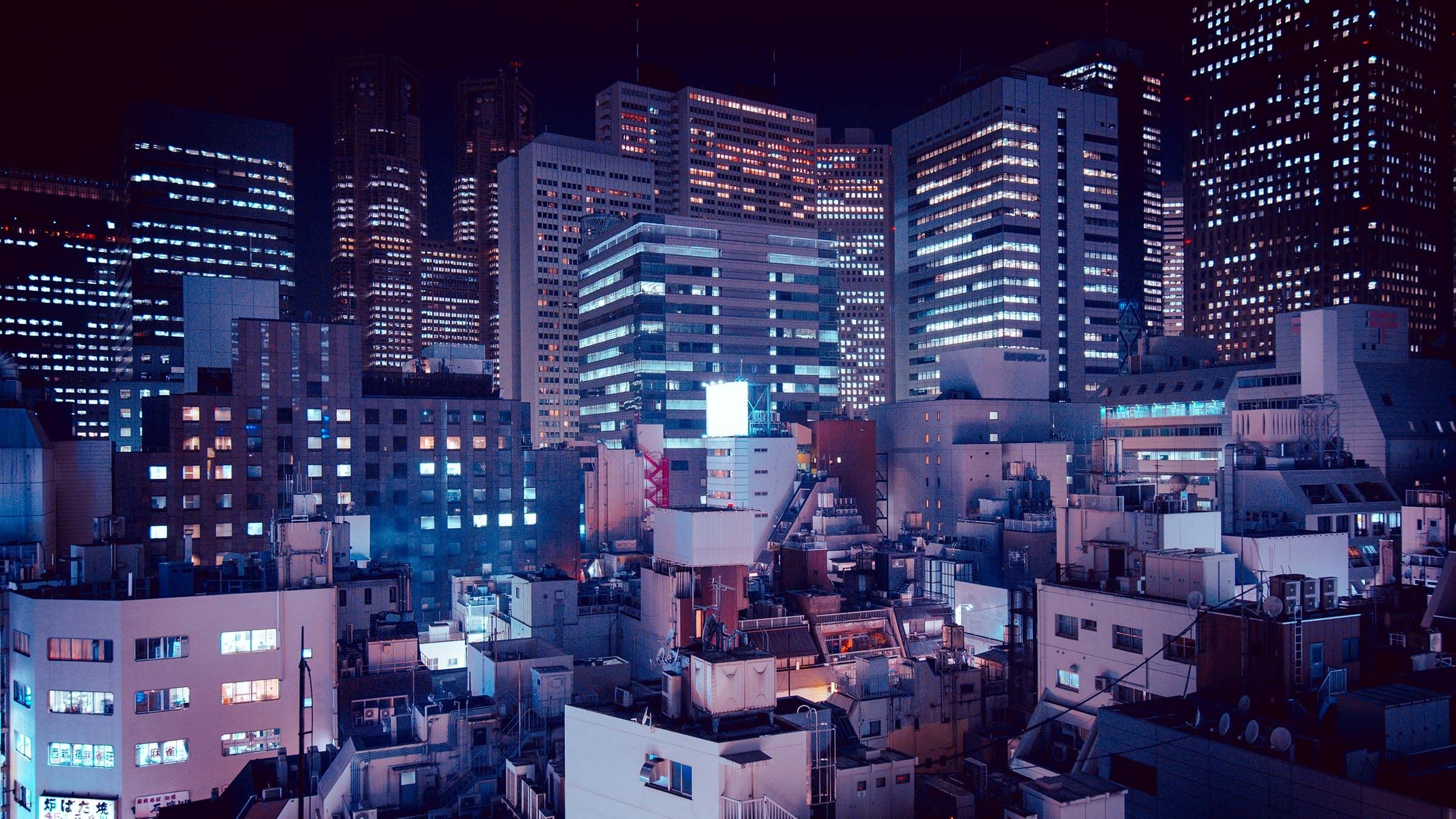 Puzz reve tokyo. Япония Токио Урбан. Япония небоскребы Токио Эстетика. Город ночью. Ночной город Токио.