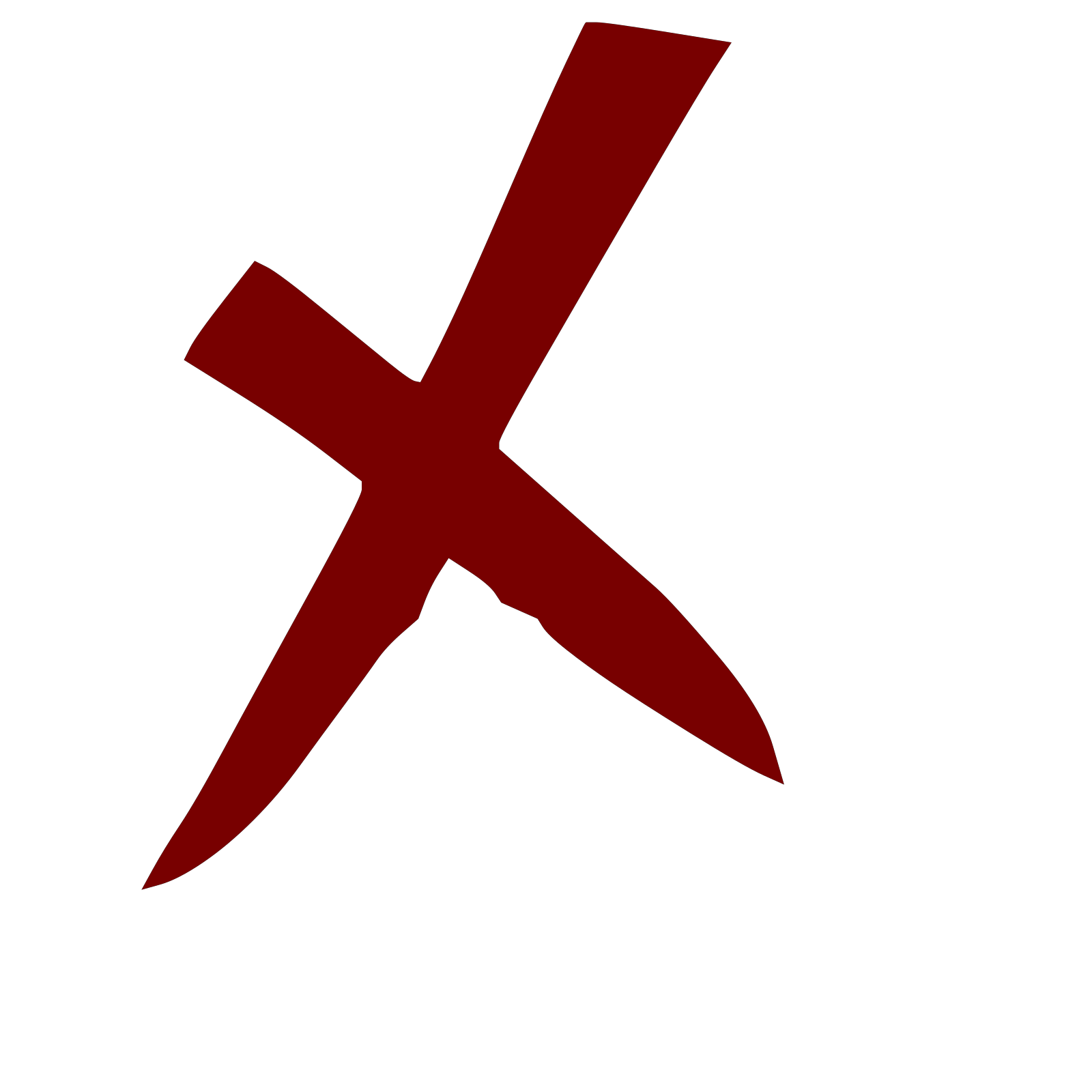 Перечеркнутый красный крест