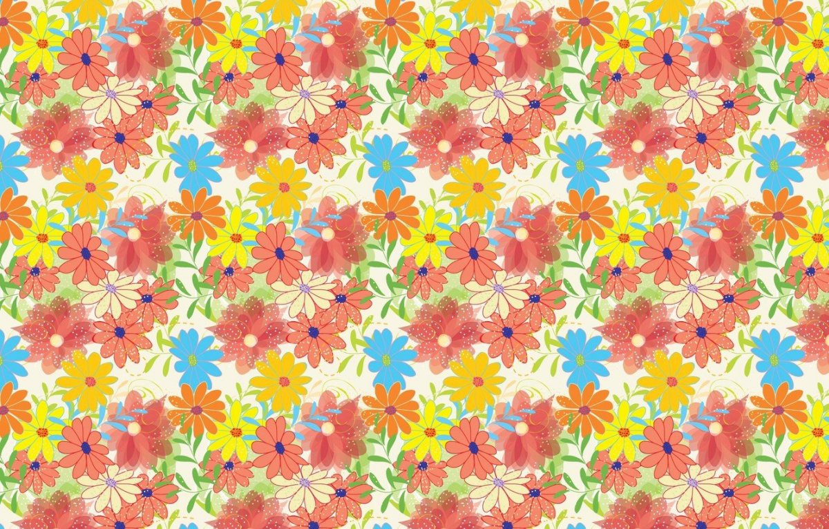 Мелкие разноцветные цветочки