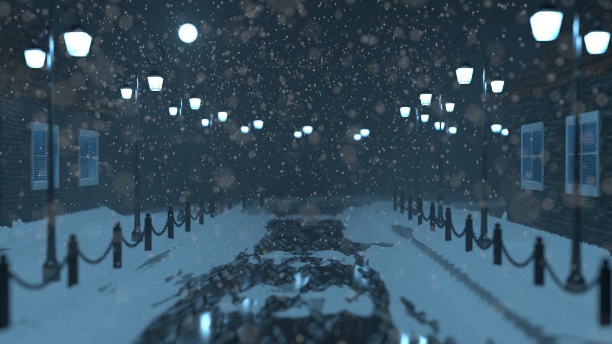 Ночной снегопад