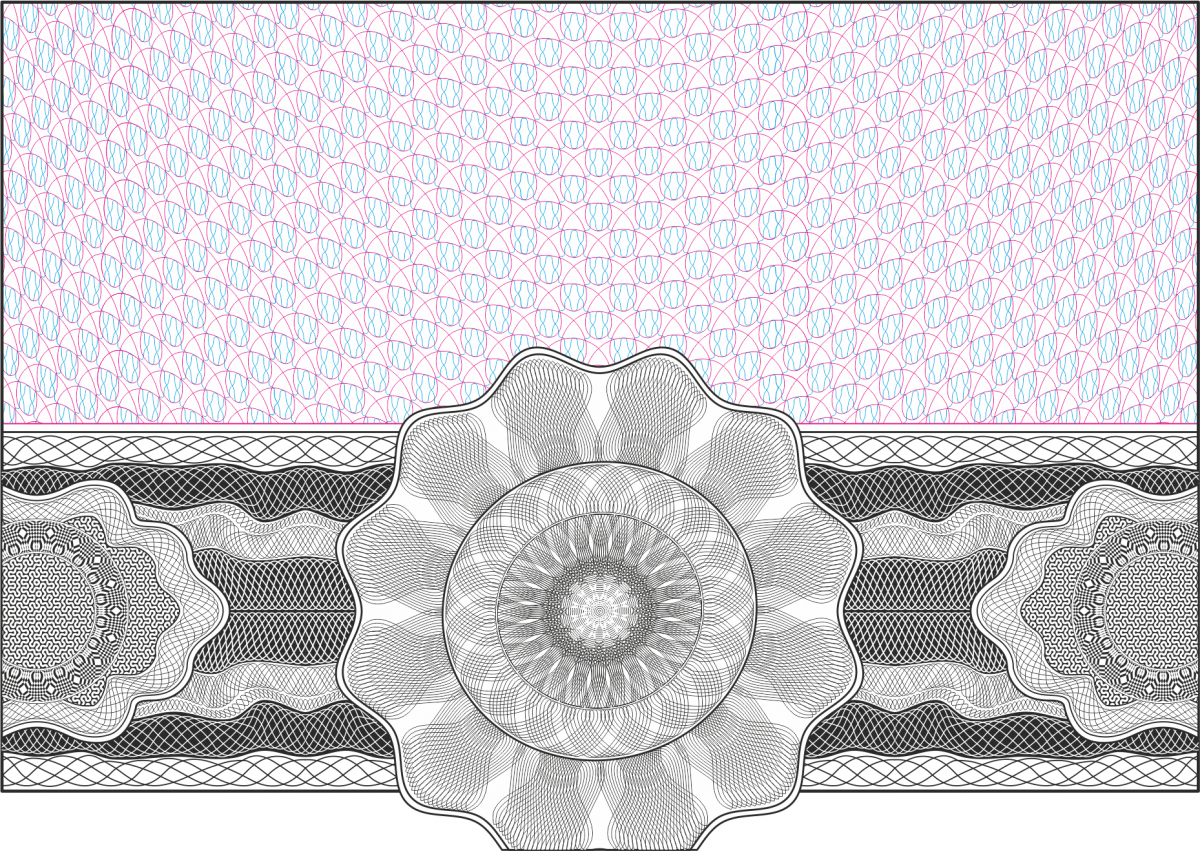 Защитная сетка гильош вектор