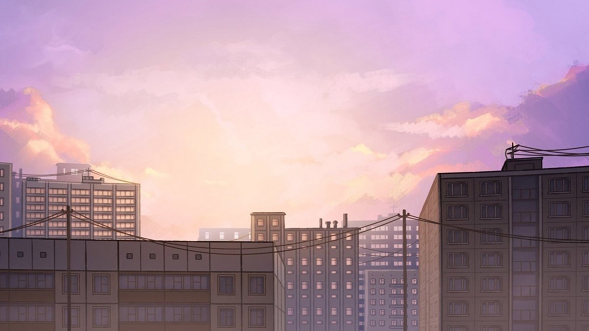 Крыша многоэтажки гача аниме