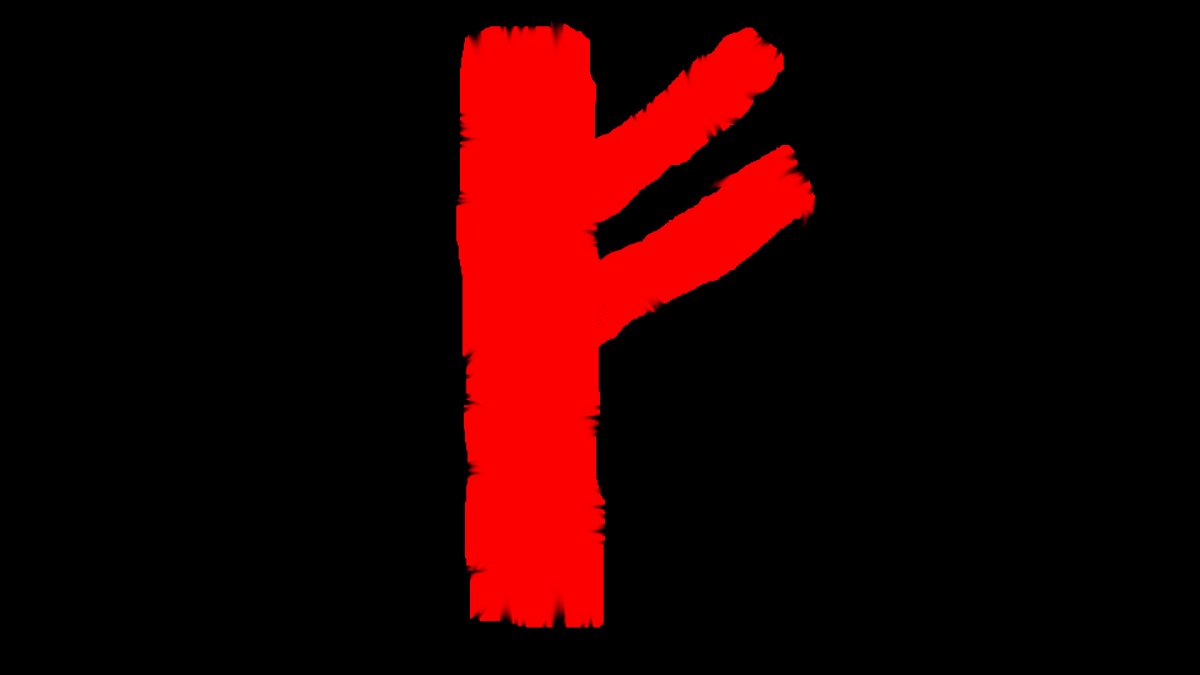 Свеча с руной Феху