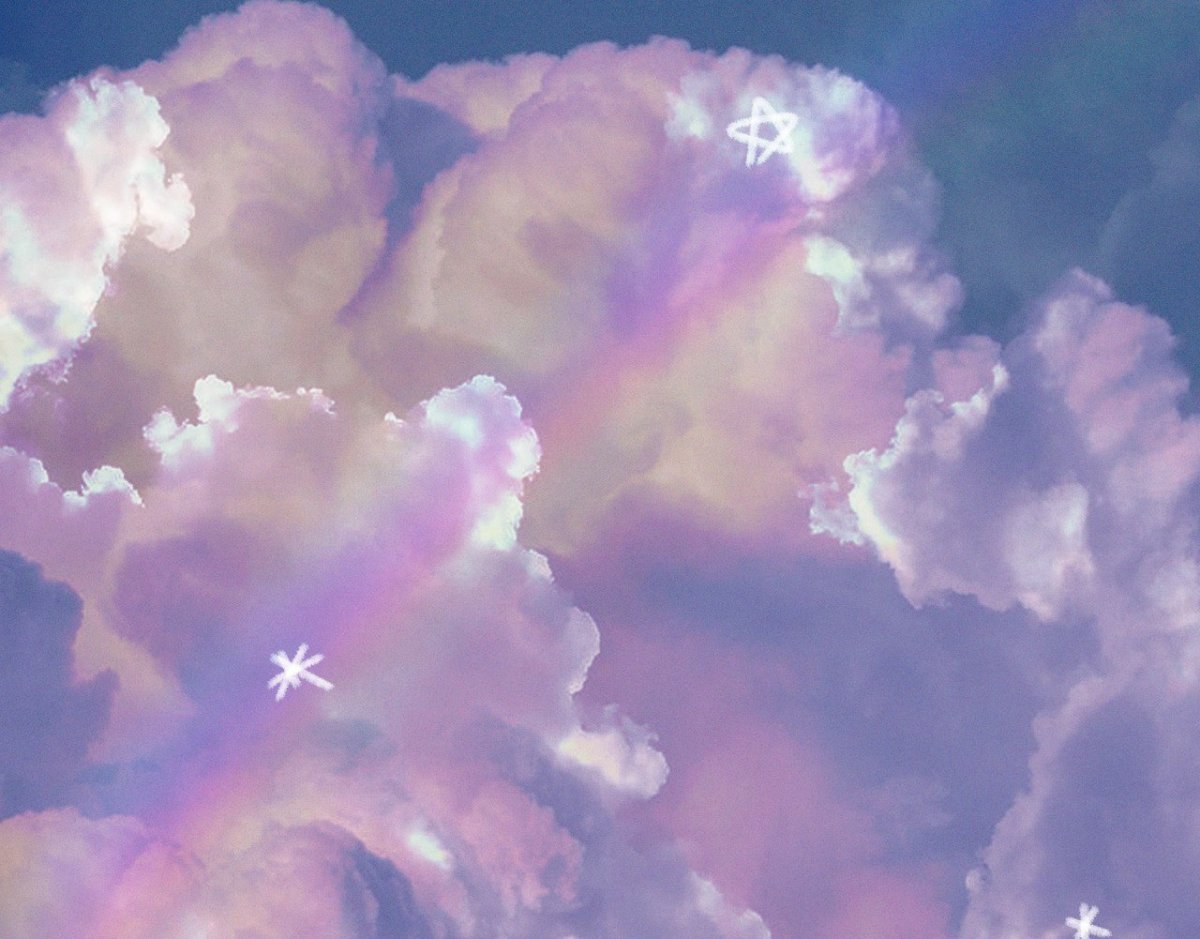 Красивое небо розовое