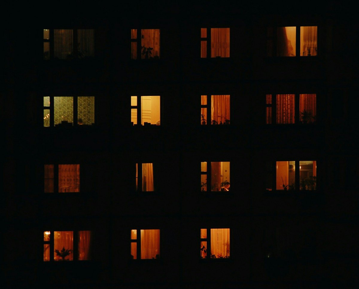 Вид из окна ночью