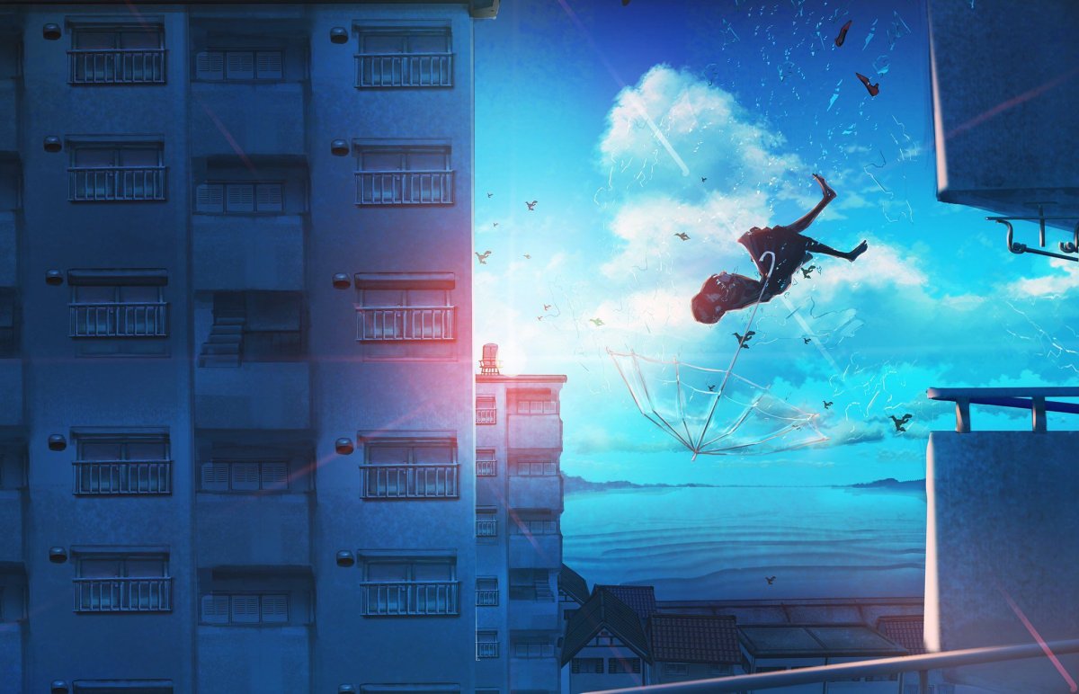 Ночное небо аниме