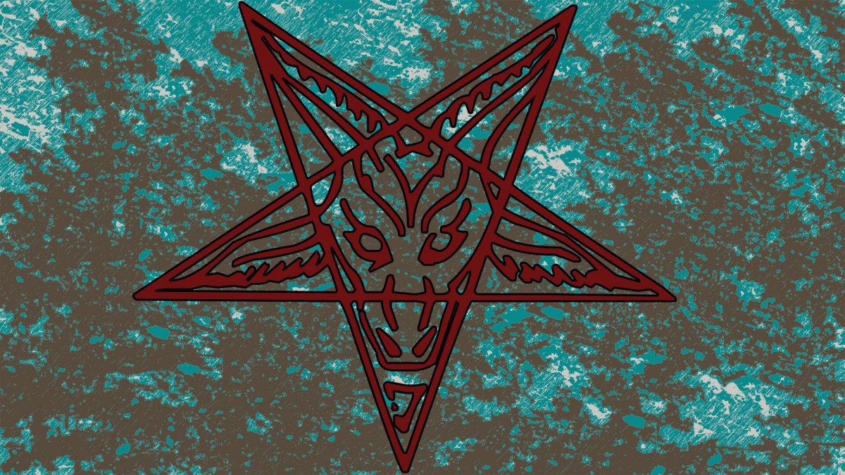 Бафомет вышивка