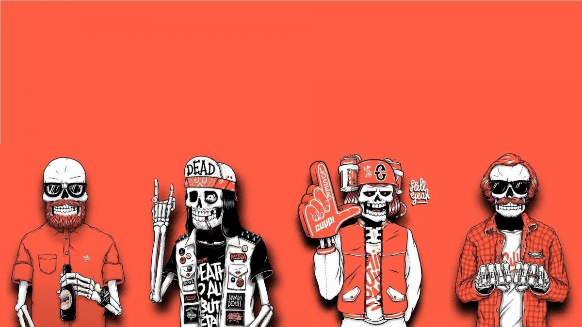 Крутые обои скелет