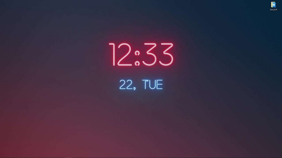 Экранная заставка часы