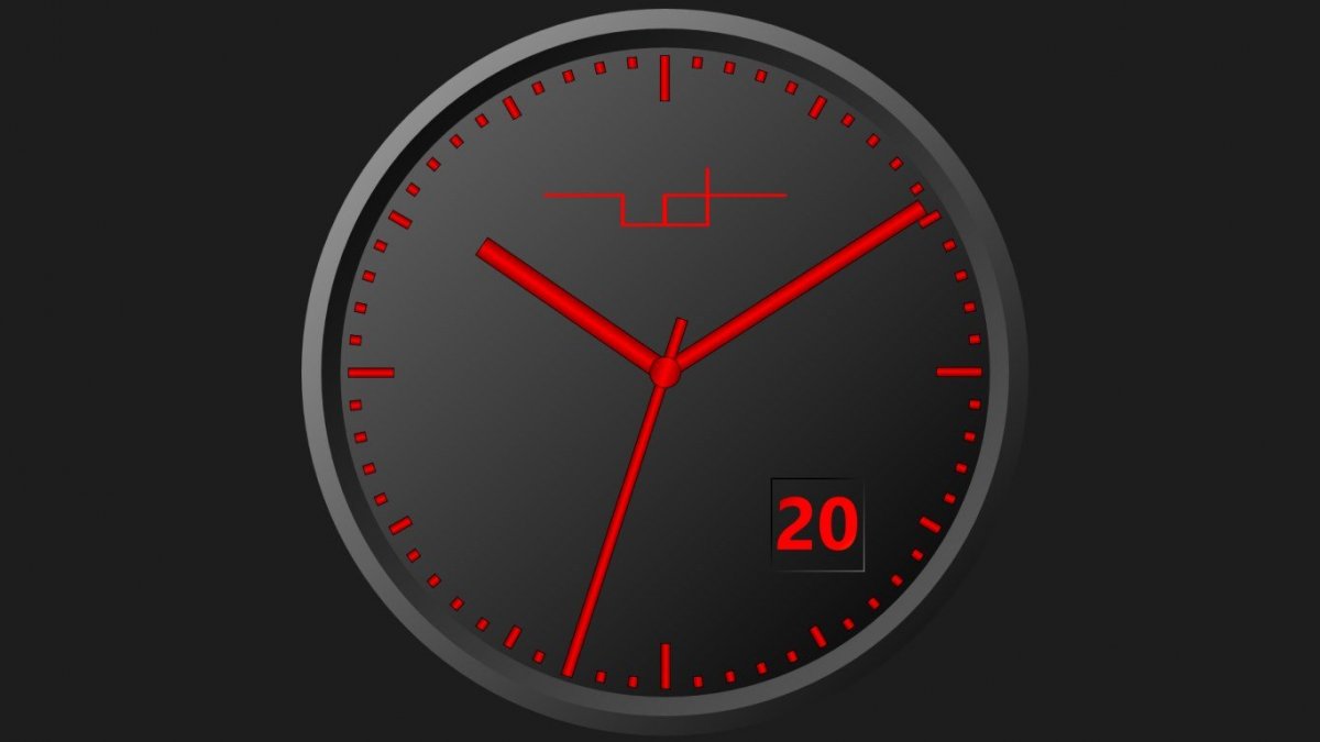 Заставка часы на макбук