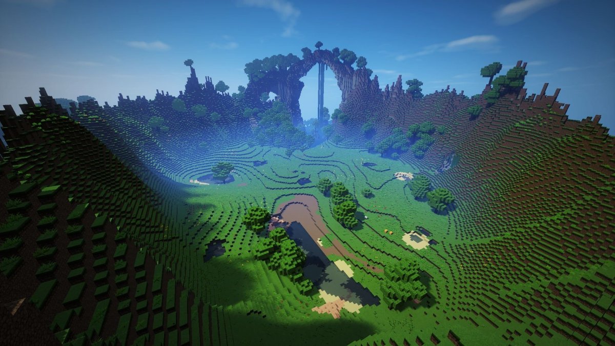 Красивый пейзаж в МАЙНКРАФТЕ