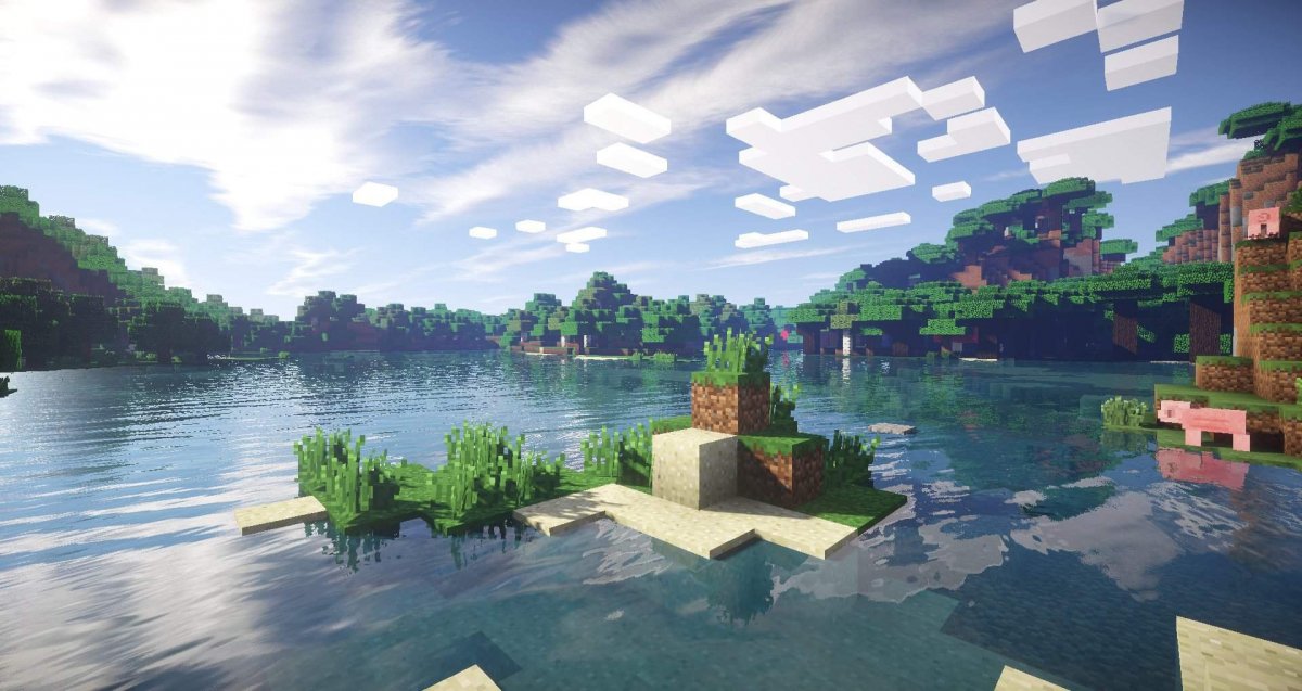 Красивый пейзаж в МАЙНКРАФТЕ