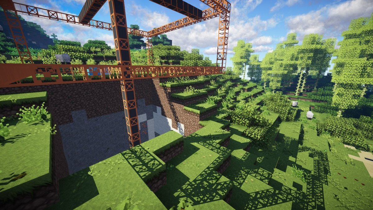 Красивые обои в стиле майнкрафт