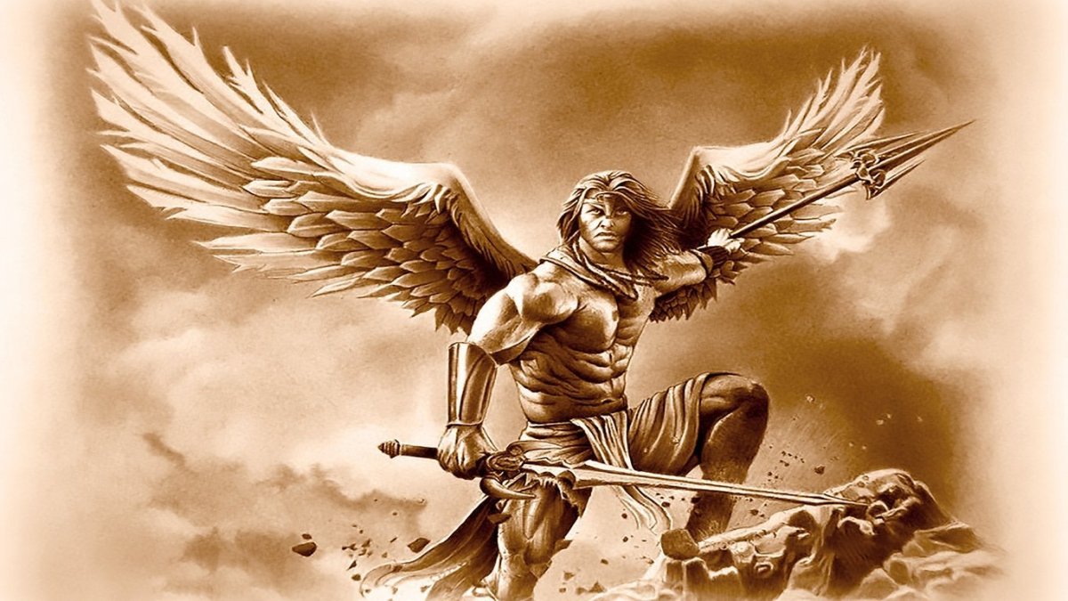 Архангел Михаил воин статуя