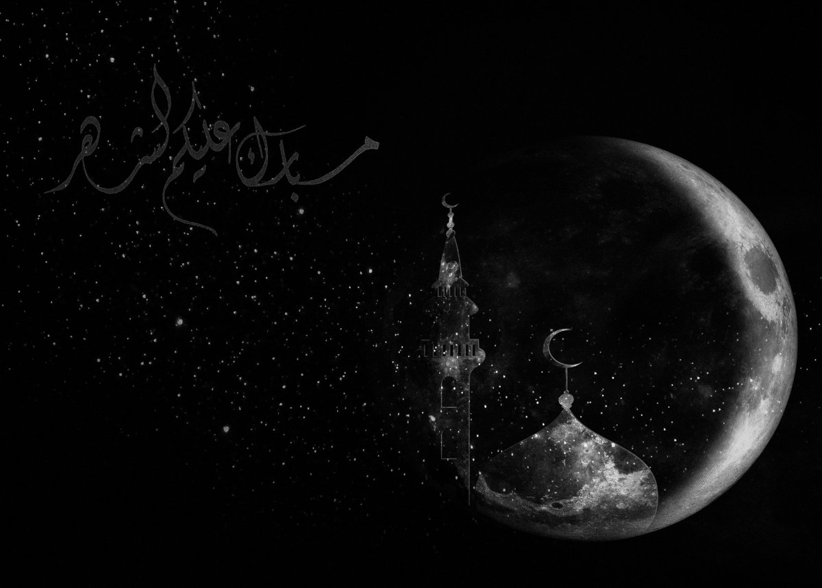 Зелёный флаг с полумесяцем и звездой