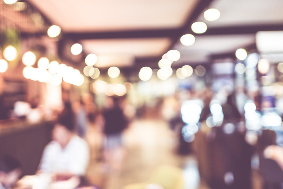 Размытый фон кафе светлый