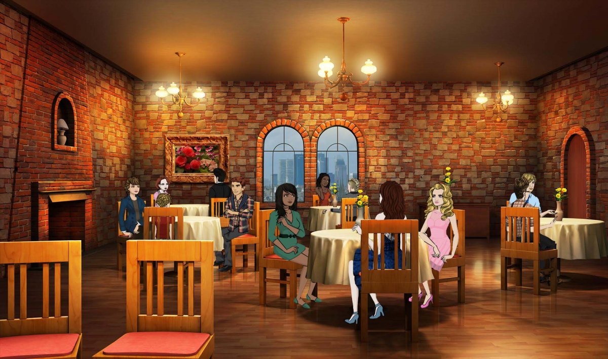 Фон для фотошопа ресторан реалистичный