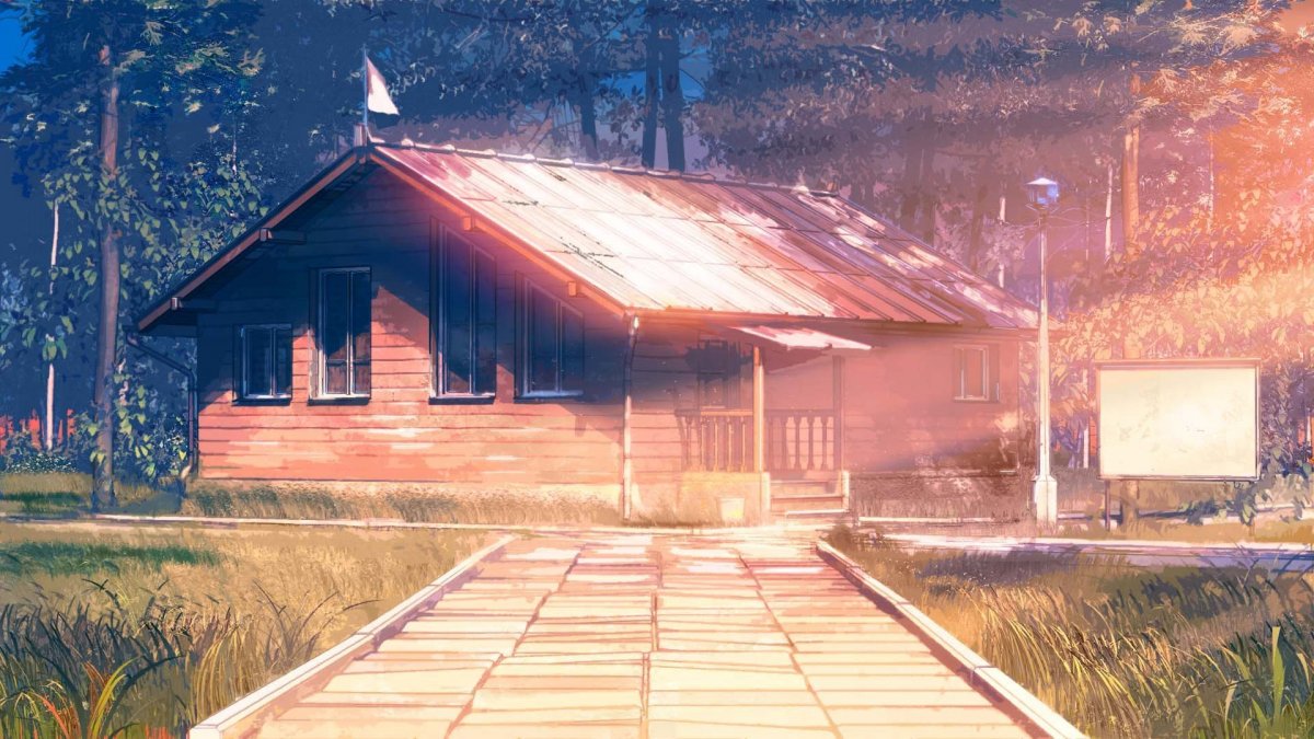 Аниме бассейн ночью