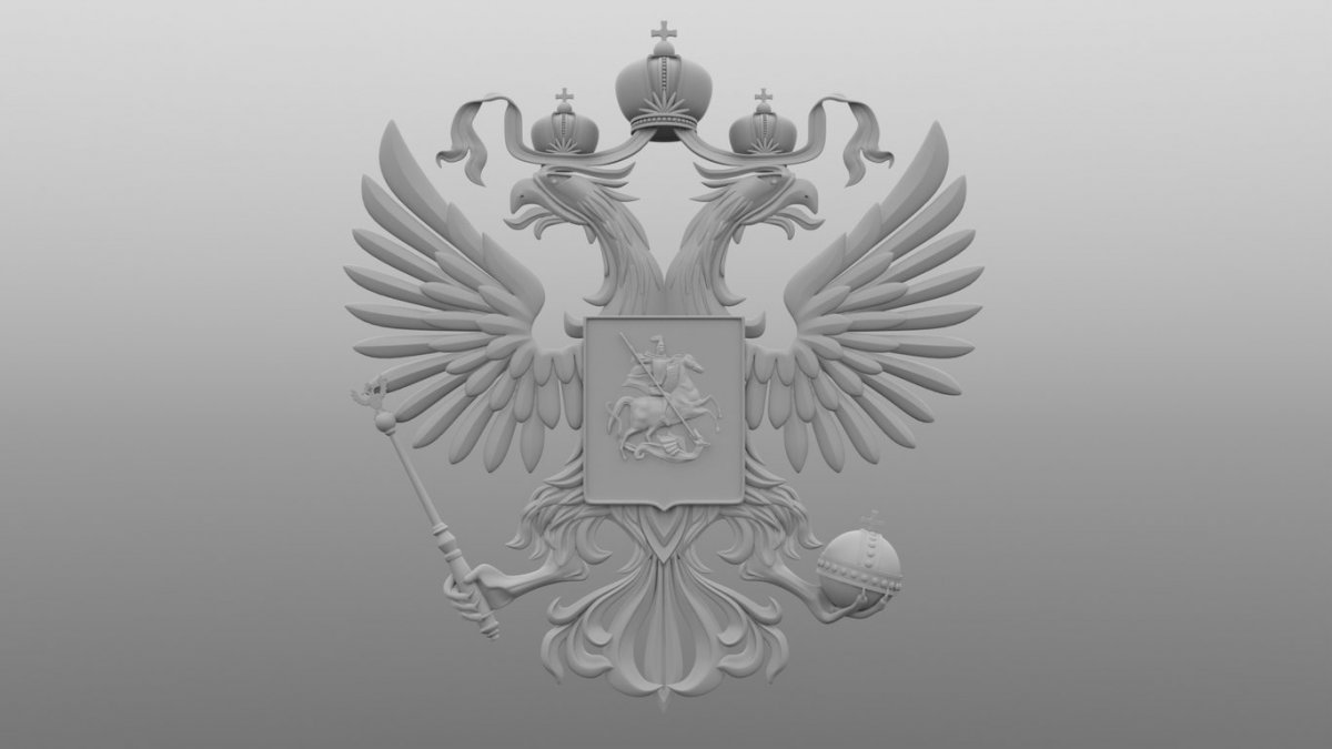 Герб России на черном фоне обои