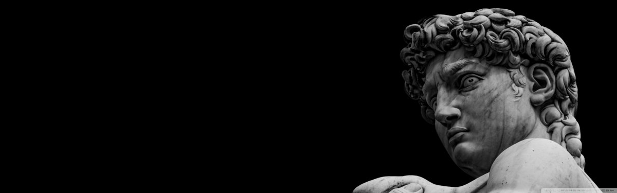 Давид Микеланджело с жвачкой