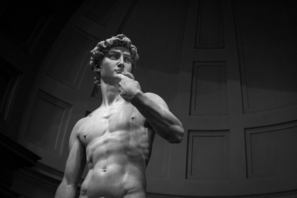 Микеланджело Давид набросок