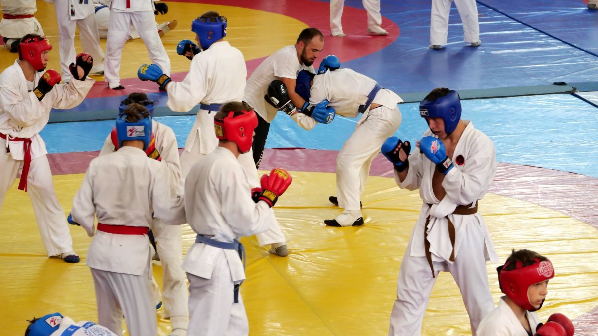 Рукопашный бой на белом фоне