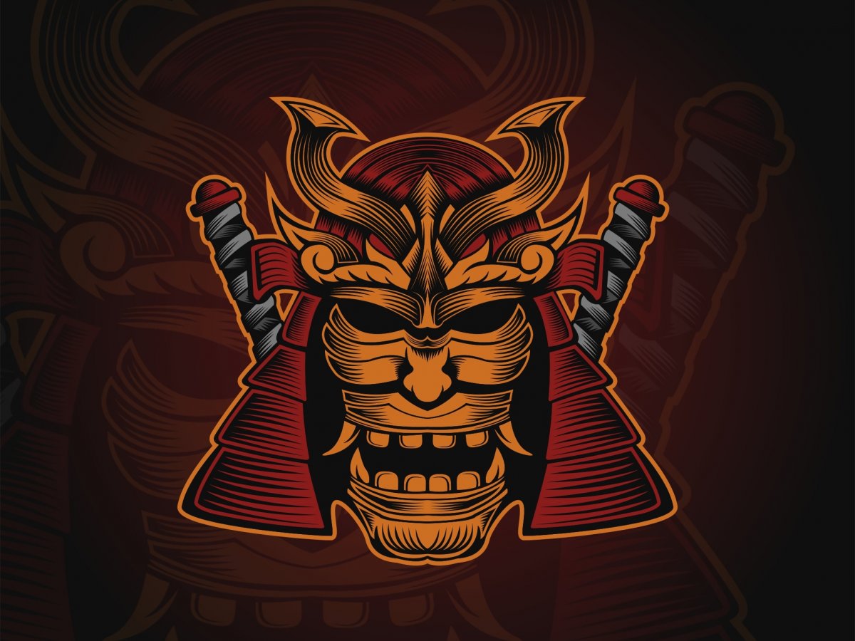 Маска киберпанк Самурай